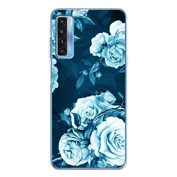 Чехол с принтом «Голубые Бутоны» для TCL 20L Plus
