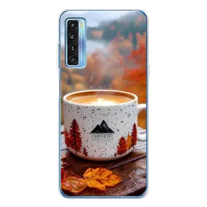 Чохол з принтом «Кава на природі» для TCL 20L Plus