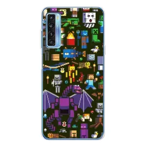 Чохол Майнкрафт на TCL 20L Plus (AlphaPrint) Minecraft (Колаж Майнкрафт)