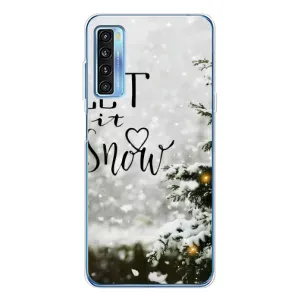 Новорічні, Святкові Чохли для TCL 20L Plus - 2024 год (Let it snow)