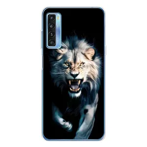 Чохол з картинкою 'Хижаки' для TCL 20L Plus (Лев у темряві)