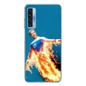 Чохол з принтом Фантастична четвірка для TCL 20L Plus (Людина-факел у вогні)