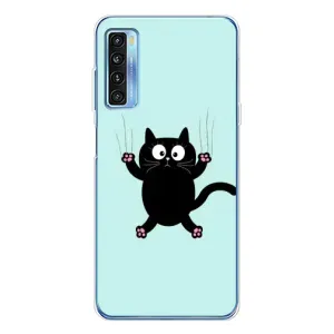 Чохол з принтом для TCL 20L Plus (AlphaPrint) Модні коти (Падаючий кіт)