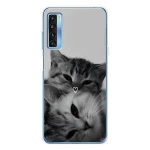 Чохол з малюнком кіт на TCL 20L Plus (Пара котів)