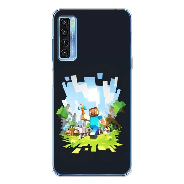 Чохол з принтом «персонажі Minecraft» для TCL 20L Plus Чохол з принтом «персонажі Minecraft» для TCL 20L Plus