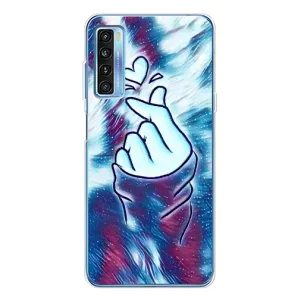 Чохол з принтом для TCL 20L Plus (AlphaPrint - Знак сердечка) (Радужне серце)