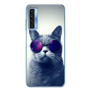 Чохол з принтом для TCL 20L Plus (AlphaPrint) Модні коти (Стильний кіт)