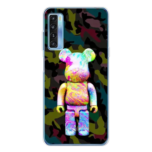 Чохол з принтом «Яскравий Bearbrick» для TCL 20L Plus