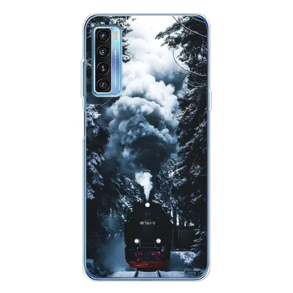 Чохол з принтом «Зимовий потяг» для TCL 20L Plus