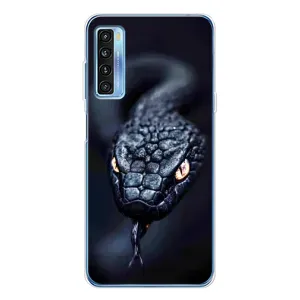 Чохол з картинкою 'Хижаки' для TCL 20L Plus (Чорна змія)