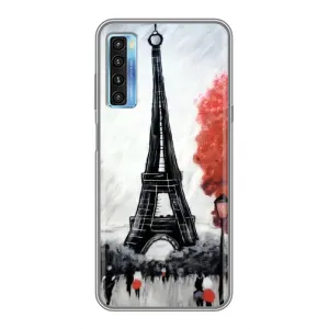 Чехол Эйфелева Башня для TCL 20L - (AlphaPrint) (Башня в Париже)
