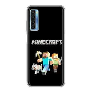 Чохол Майнкрафт на TCL 20L (AlphaPrint) Minecraft (герої Minecraft)
