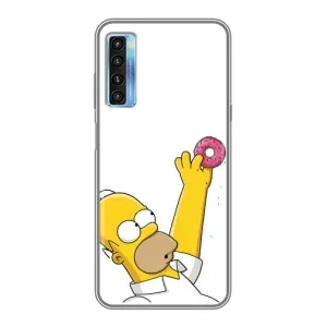 Чjхол з Сімпсонами для TCL 20L (VPrint) (Гомер з пончиком)