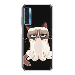 Чохол з принтом для TCL 20L (AlphaPrint) Модні коти (Сумний кіт)