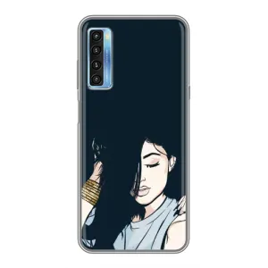 Чохол з друком для TCL 20L - (Мода) (AlphaPrint) (Гарна дівчина)