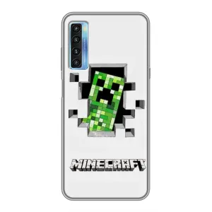 Чохол Майнкрафт на TCL 20L (AlphaPrint) Minecraft (кріпер Майнкрафт)