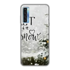 Новорічні, Святкові Чохли для TCL 20L - 2024 год (Let it snow)