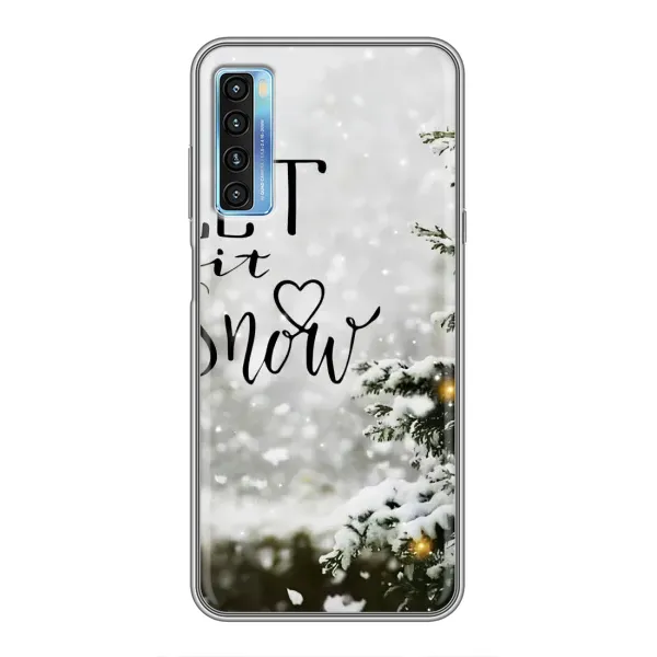 Чехол с принтом «Let it snow» для TCL 20L