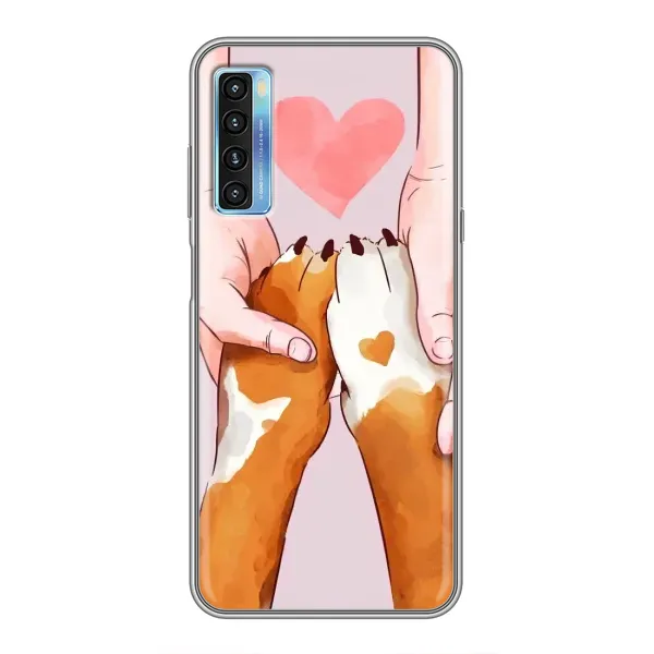 Чохол з принтом «Любовь до собак» для TCL 20L