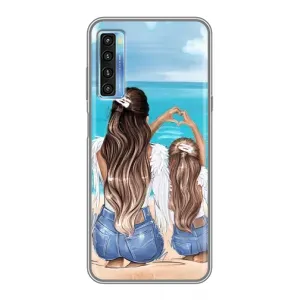 Чохол з друком для TCL 20L - (Мама з дитинкою) (AlphaPrint) (Мама з донькою)