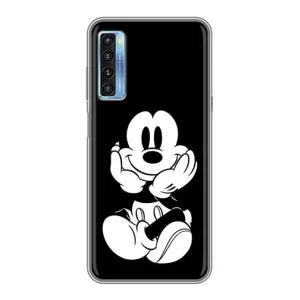 Міккі Маус чохол для TCL 20L (AlphaPrint - Мультяшні) (Маус на чорному)