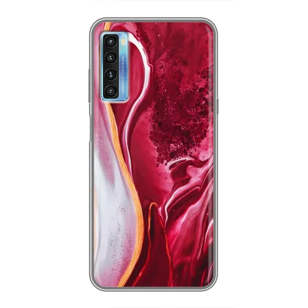 Чохол з принтом «Мрамор червоний» для TCL 20L