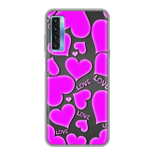 Чохол з принтом «Pink hearts» для TCL 20L Чохол з принтом «Pink hearts» для TCL 20L