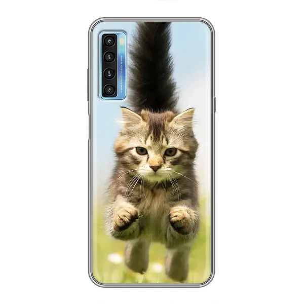 Чохол з принтом «Прижок кота» для TCL 20L