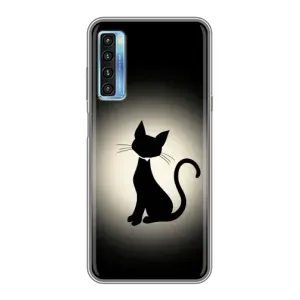 Чохол з принтом для TCL 20L (AlphaPrint) Модні коти (Силует котика)