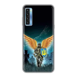 Чехлы с картинкой ЗСУ для TCL 20L (AlphaPrint) (Солдат ЗСУ)