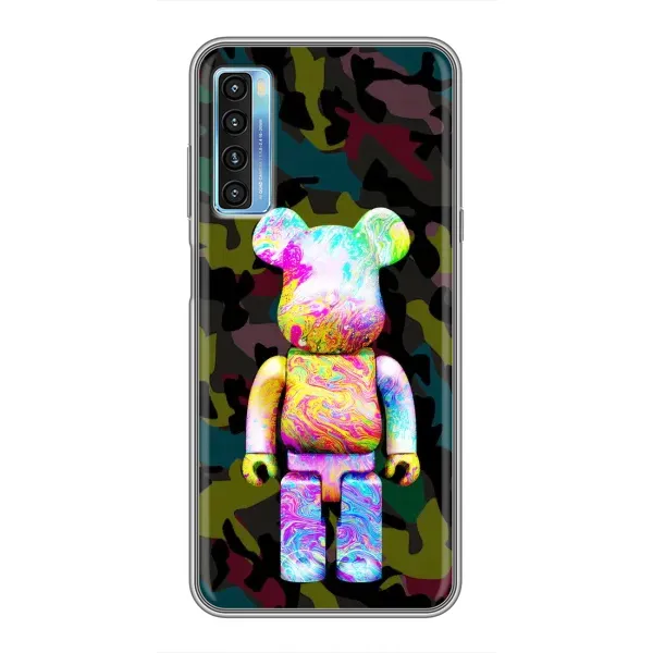 Чохол з принтом «Яскравий Bearbrick» для TCL 20L
