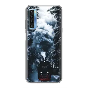 Новорічні, Святкові Чохли для TCL 20L - 2024 год (Зимовий потяг)