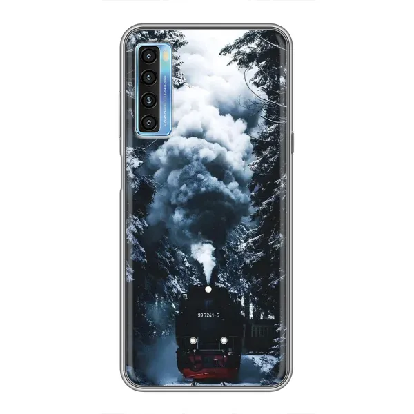 Чехол с принтом «Зимний поезд» для TCL 20L