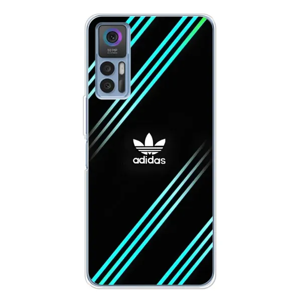 Чохол з принтом «Адідас з полосами» для TCL 30 Plus Чохол з принтом «Адідас з полосами» для TCL 30 Plus