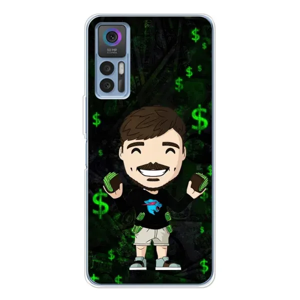 Чохол з принтом «Блогер Beast» для TCL 30 Plus