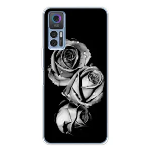 Чохол з принтом «Чорна троянда» для TCL 30 Plus