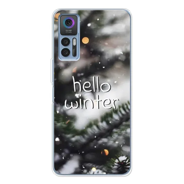 Чехол с принтом «Hello winter» для TCL 30 Plus