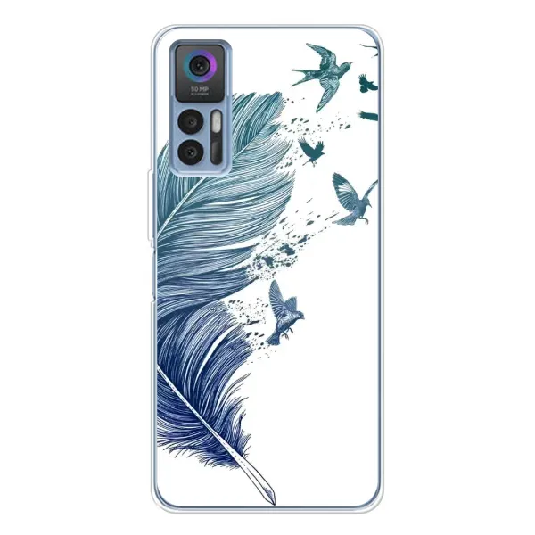 Чохол з принтом «Перо» для TCL 30 Plus