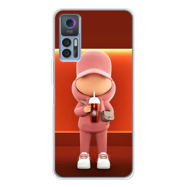 Чохол з принтом «З Кавою» для TCL 30 Plus
