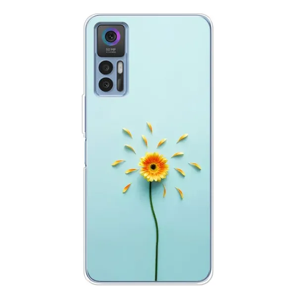 Чехол с принтом «Желтый цветок» для TCL 30 Plus