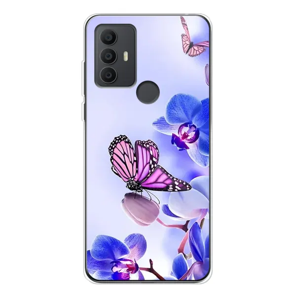 Чехол с принтом «Бабочка на цветочке» для TCL 30 SE