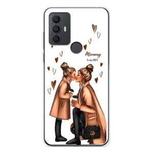 Чехол с печатью для TCL 30 SE - (Мама с ребенком) (AlphaPrint) (Дочка и мама)