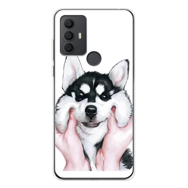 Чехол с принтом «Довольный Хаски» для TCL 30 SE