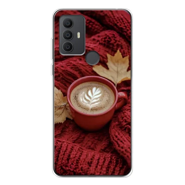Чехол с принтом «Кофе на пледе» для TCL 30 SE