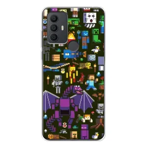 Чехол Майнкрафт на TCL 30 SE (AlphaPrint) Minecraft (Коллаж Майнкрафт)
