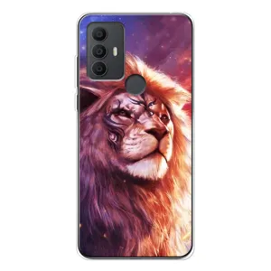 Чехол со Львом для TCL 30 SE (VPrint) (Красочный Лев)