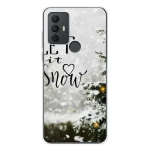Новогодние, Праздничные Чехлы для TCL 30 SE - 2024 год (Let it snow)
