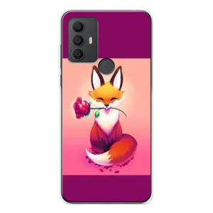 Чохли з картинкою Лисичка для TCL 30 SE (VPrint) (Лиса з трояндою)