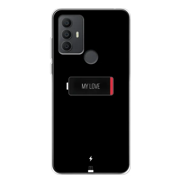 Чехол с принтом «Love battery» для TCL 30 SE