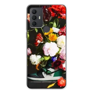 Брендновые Чехлы для TCL 30 SE - (PREMIUMPrint) (Nike цветы)